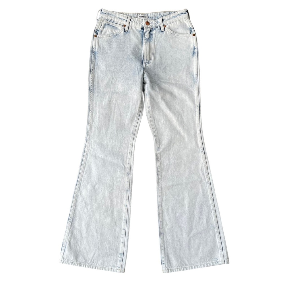 Wrangler Women’s Bleached Denim Westward High Rise Bootcut Jeans